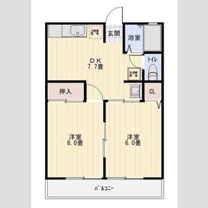 2DK 間取り図