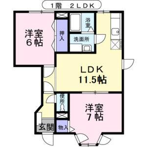 2LDK 間取り図