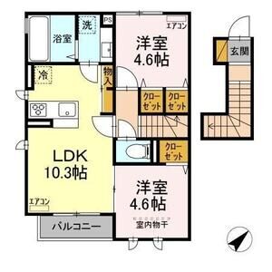 2LDK 間取り図