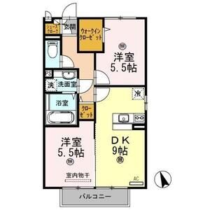 2DK 間取り図
