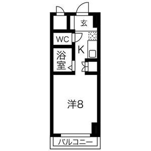 1K 間取り図