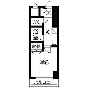 1K 間取り図