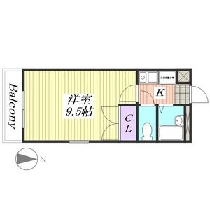 1K 間取り図