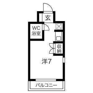 ワンルーム 間取り図