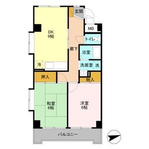 2DK 間取り図