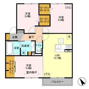 3LDK 間取り図