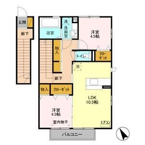 2LDK 間取り図