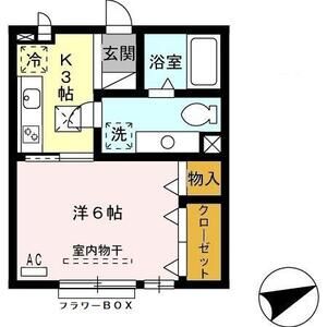 1K 間取り図