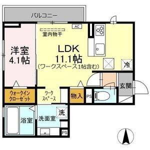 1LDK 間取り図