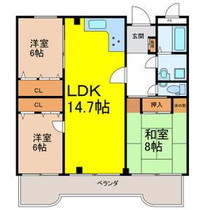 3LDK 間取り図