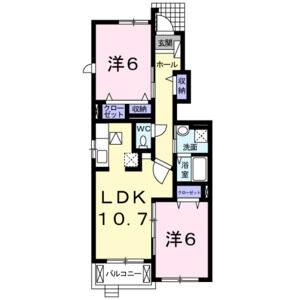 2LDK 間取り図
