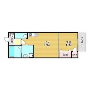 1LDK 間取り図