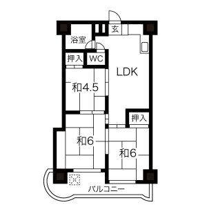 3LDK 間取り図