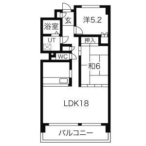 2LDK 間取り図