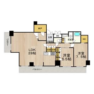 2LDK 間取り図