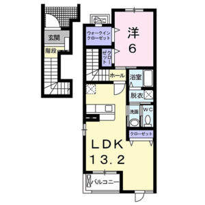 1LDK 間取り図