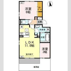 2LDK 間取り図