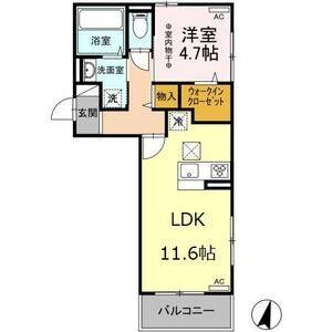 1LDK 間取り図