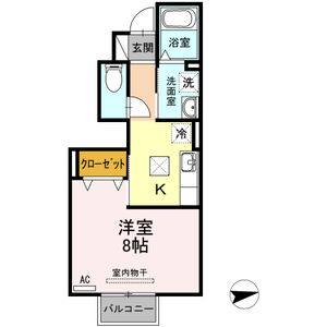 1K 間取り図
