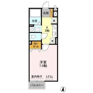 1K 間取り図