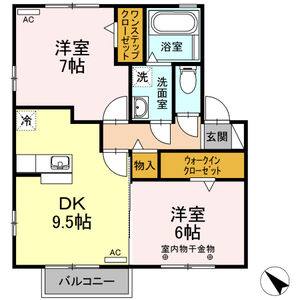 2DK 間取り図