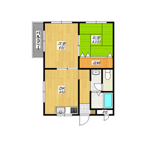 2DK 間取り図
