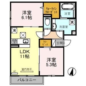 2LDK 間取り図