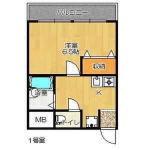 1K 間取り図
