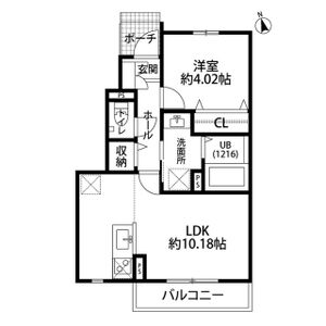 1LDK 間取り図