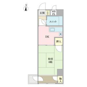 1DK 間取り図