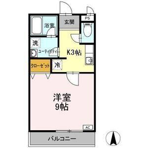 1K 間取り図