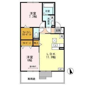 2LDK 間取り図