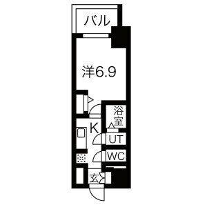 1K 間取り図