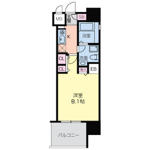 1K 間取り図