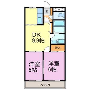 2DK 間取り図