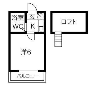 1K 間取り図