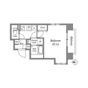 1K 間取り図