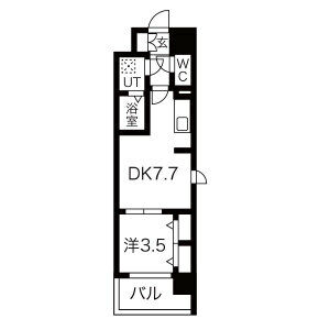 1DK 間取り図