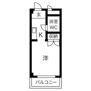 1K 間取り図