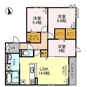 3LDK 間取り図