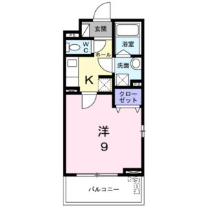 1K 間取り図