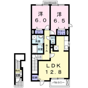 2LDK 間取り図