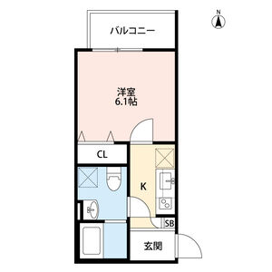 1K 間取り図