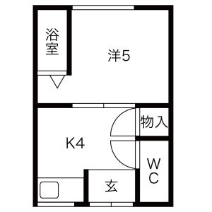1K 間取り図