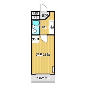 1K 間取り図