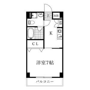 1K 間取り図