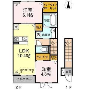 2LDK 間取り図