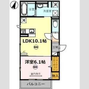 1LDK 間取り図