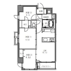 2LDK 間取り図