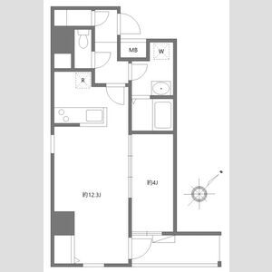 1LDK 間取り図